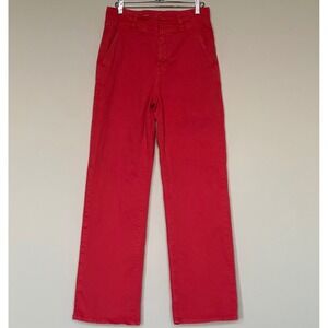 Anthropology PILCRO Washed Red High Waisted Wide Leg Jeans Pants‎ Size 27